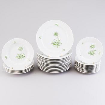 A 51-piece Hutschenreuther Selb Dresden porcelain dinner set, Bavaria Germany.