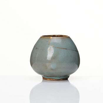 A Junyao lotus bud water pot, Sung dynasty (960-1279).