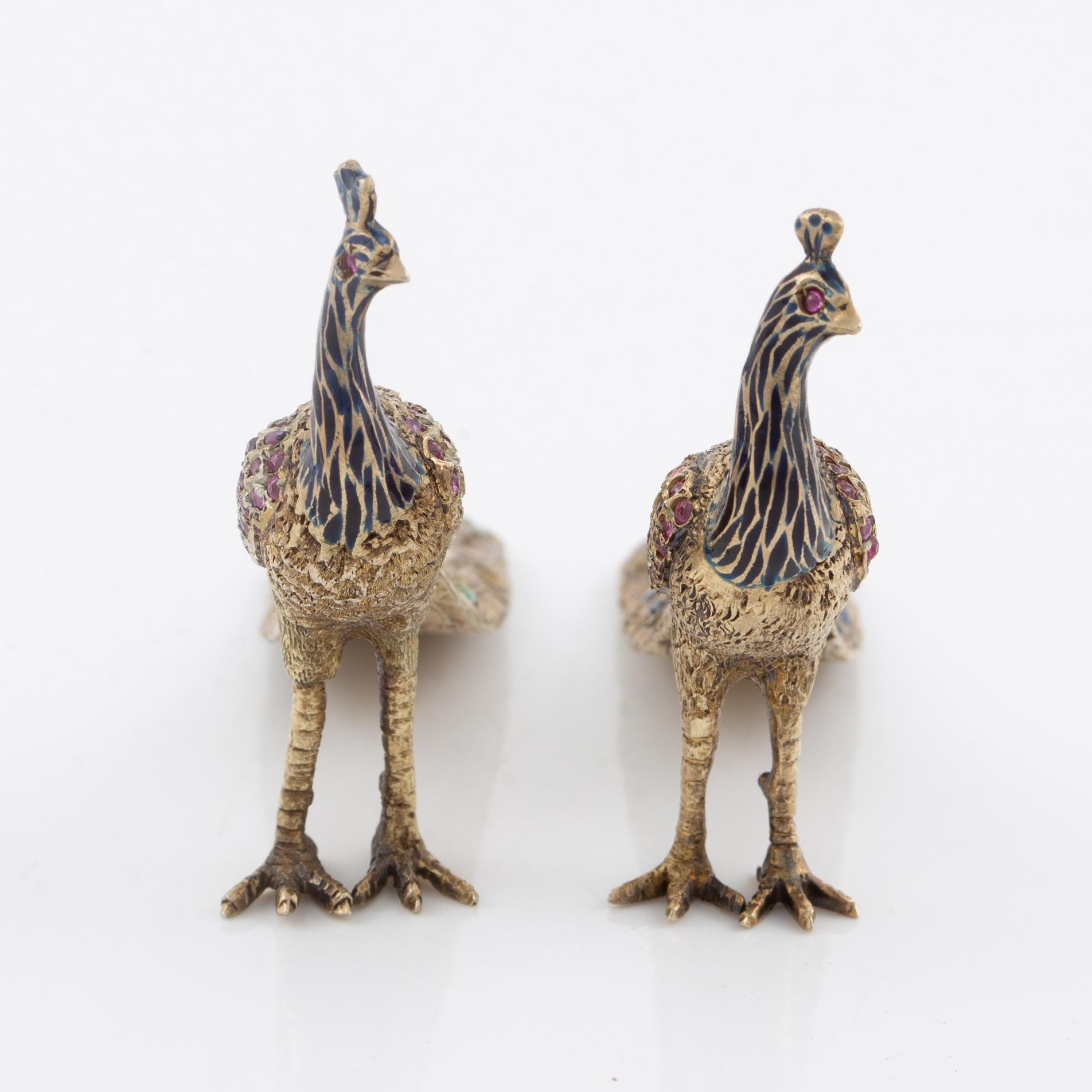 Prydnadsfåglar, ett par, 1800/1900-tal.