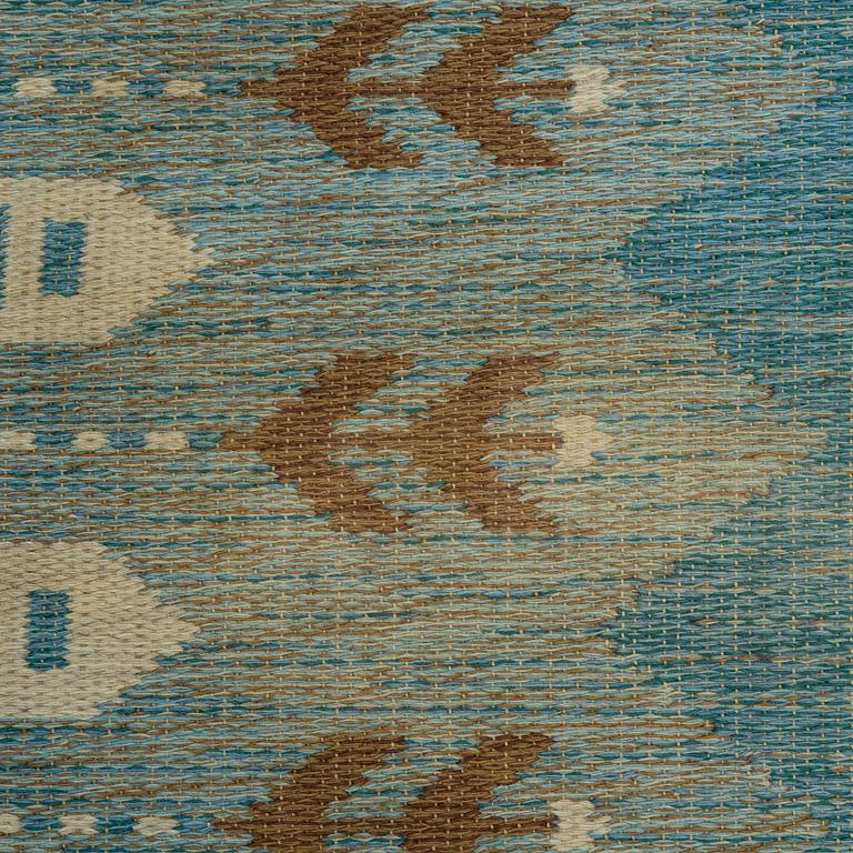 Matto, a machine-made double weave, ca 224 x 165 cm, signed JS.