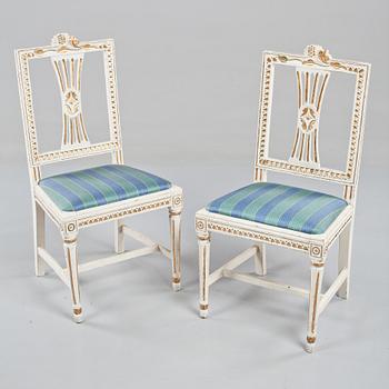 STOLAR, ett par, sengustavianska, Lindome, omkring 1800.