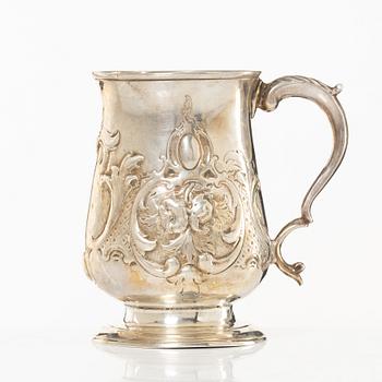 John King, mugg, silver, London, England 1774.