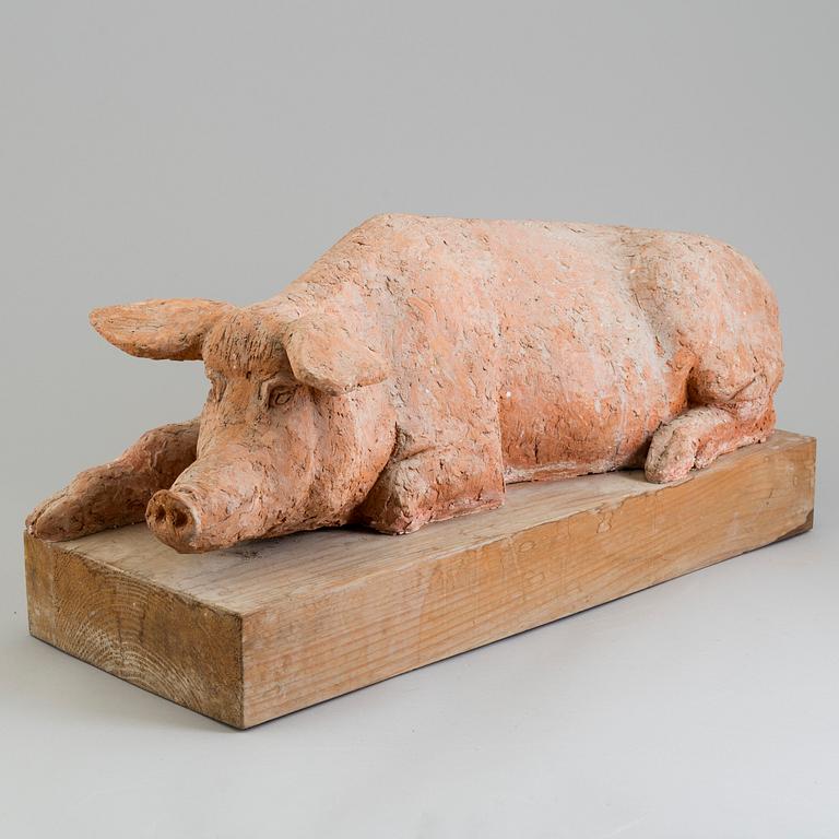 ASMUND ARLE, Skulptur, terracotta, signerad Asmund Arle och daterad 1948.