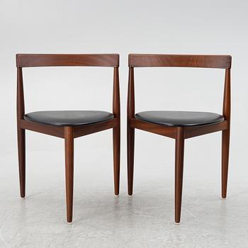 Hans Olsen, a dining table and four chairs, Frem Røjle, Denmark, 1950's.