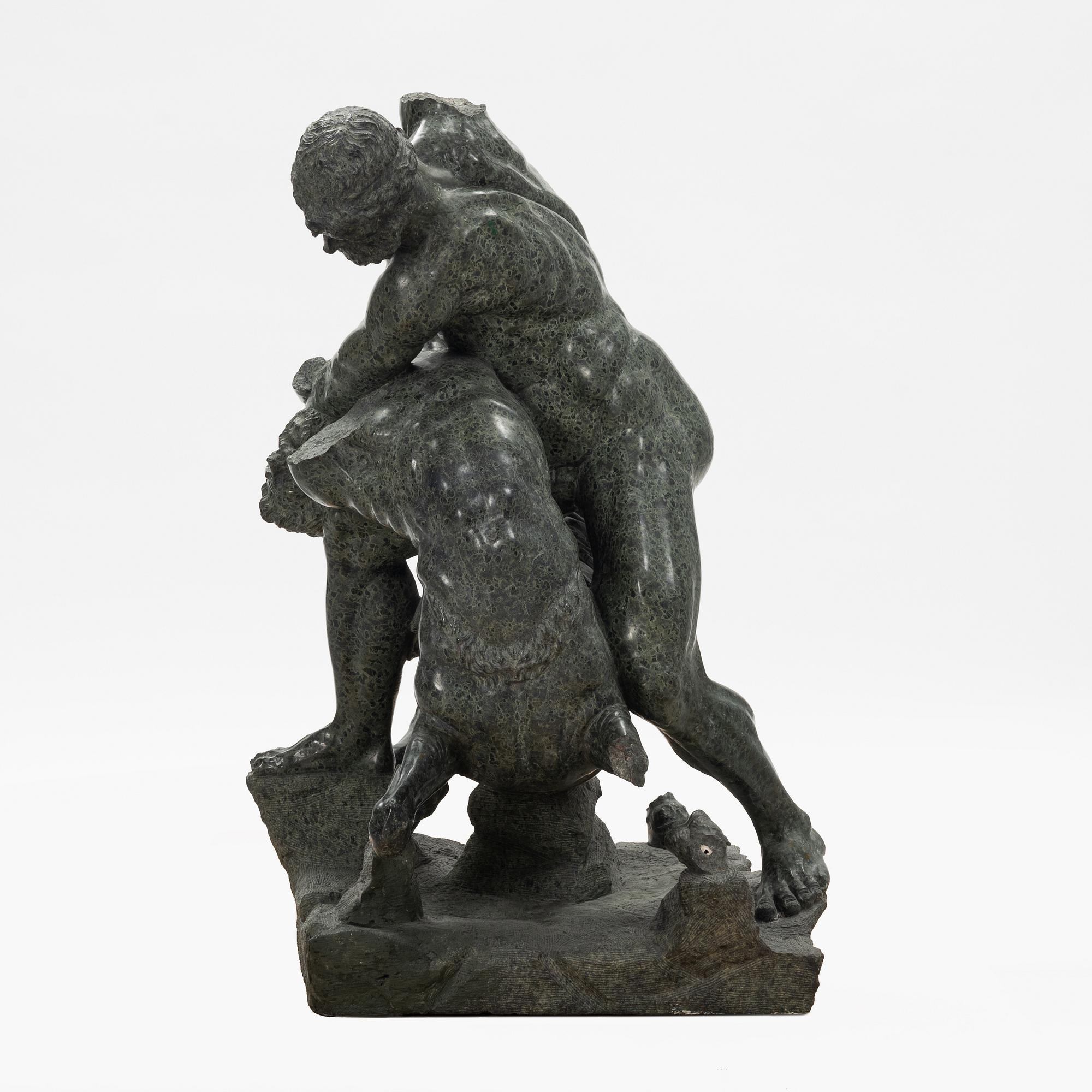 A Italien presumably early 20th century sculpture of Hercules and the Centaur Nessus.