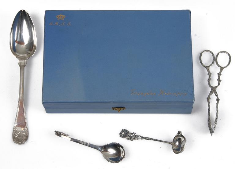 PARTI BESTICK, 14 st, silver, bl a Georg Jensen samt "Rosenholm", Jacob Ängman, GAB, 1800/1900-tal.Vikt ca 676 gr.