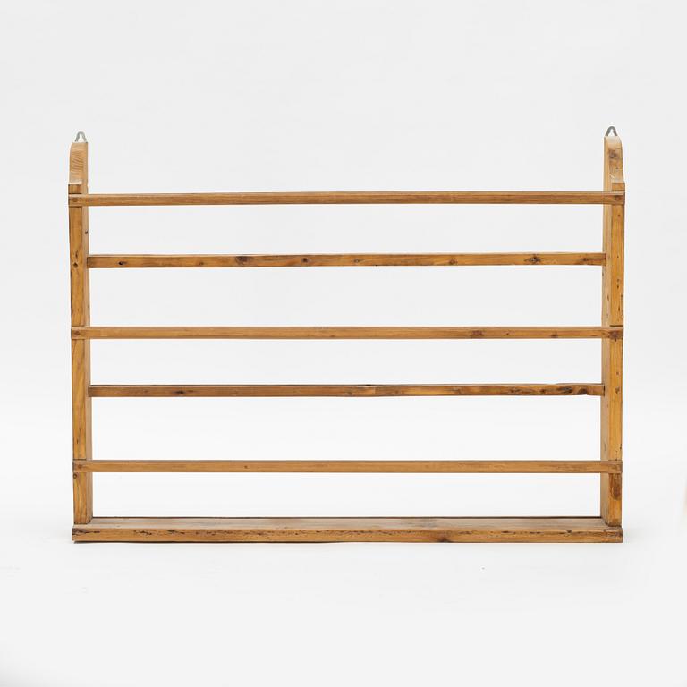 A swedish provincial pinewood shelf, 20th century.