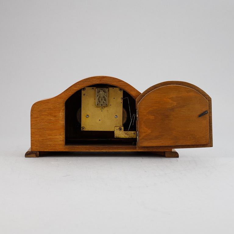 A mantle clock with mechanical footballers, first half of the 20th century.