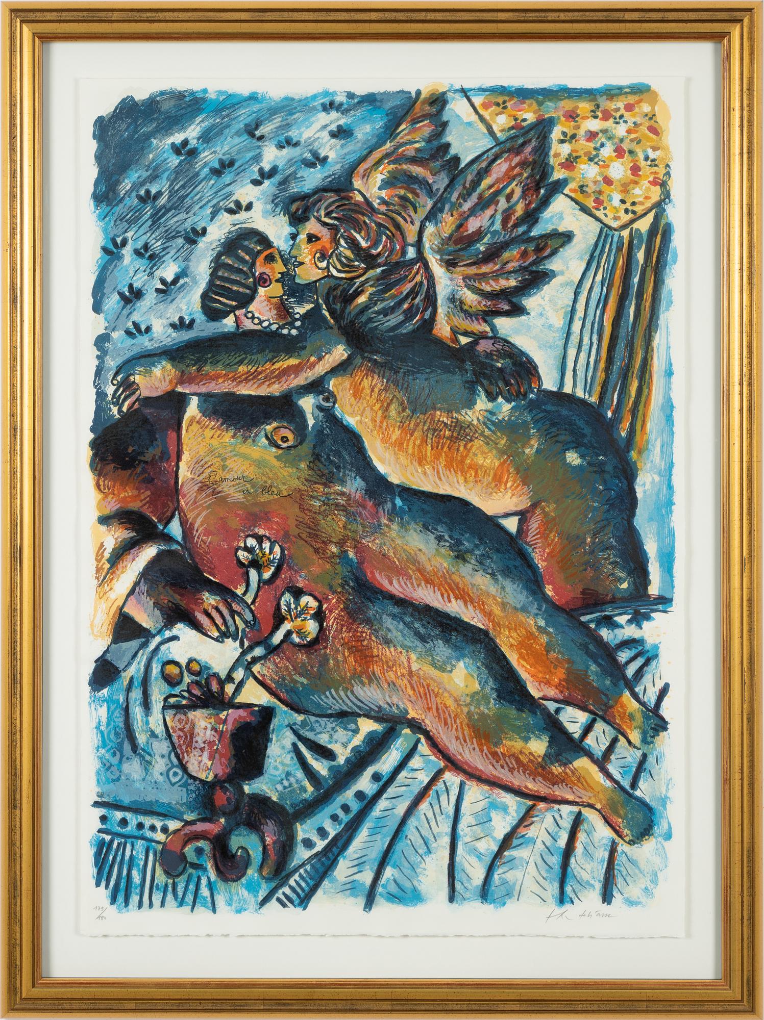 Theo Tobiasse, lithograph in colours, signed 179/180.