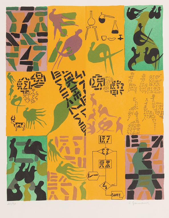 Folder with graphic prints by various artists "Les Hypergraphies".