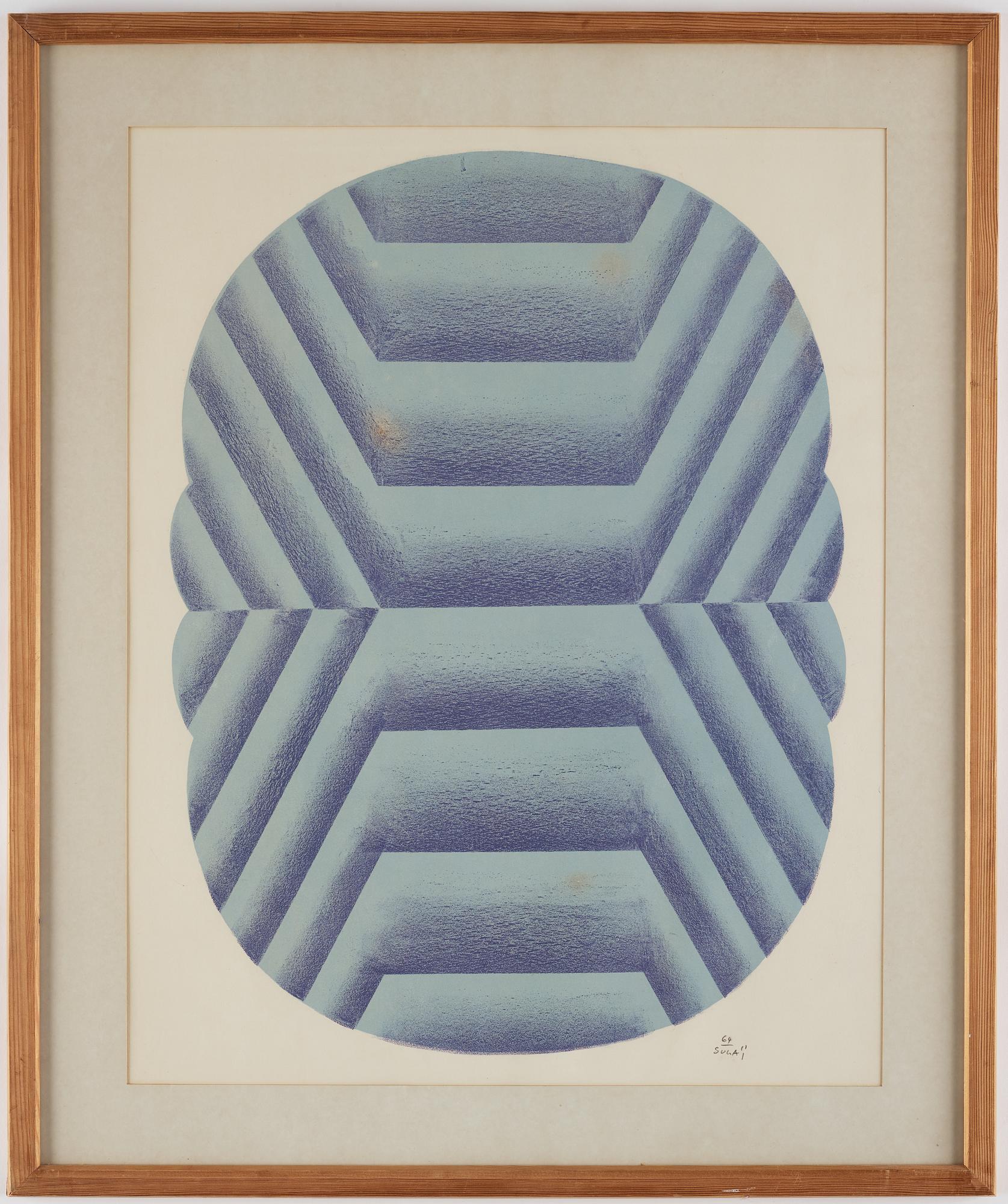 KUMI SUGAI, lithograph in color, signed and dated -64.