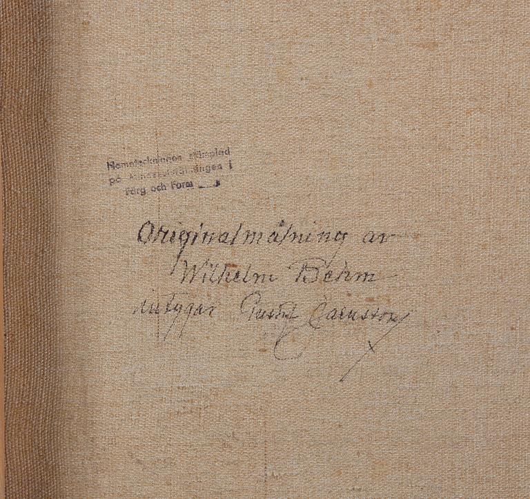 BEHM, WILHELM. Olja på duk, sign a tergo.