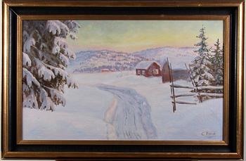 BRANDT, CARL. Olja på duk. Sign.