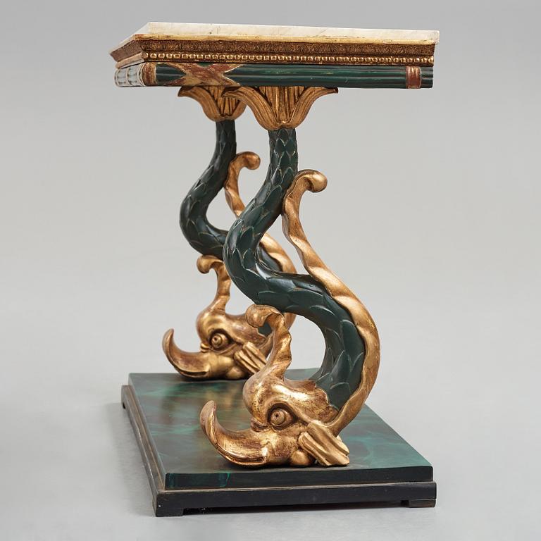 A Swedish Empire console table, early 19th century.