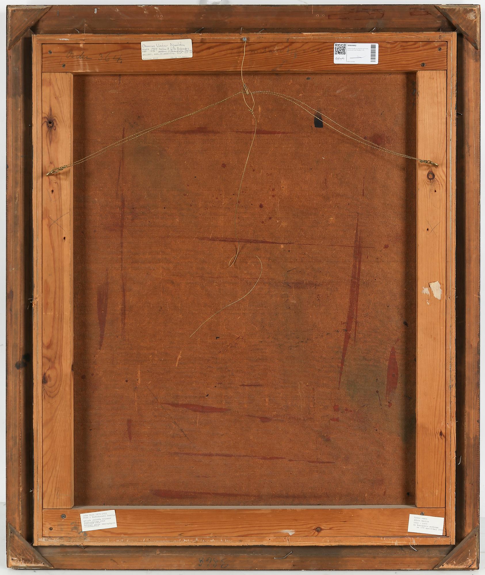 AXEL WALLERT, oil on panel, signed and dated 1933.