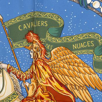 Hermès, scarf, "Cavaliers des Nuages".