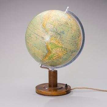 MAAPALLO, "Räthin fyysinen pallokartta, laatinut prof. Arthur Krause", Saksa. 1930/40-luku.