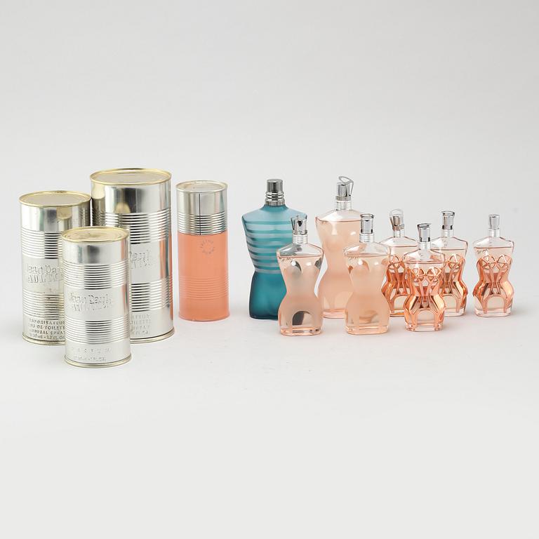 JEAN PAUL GAULTIER, factices, nine perfume bottles.