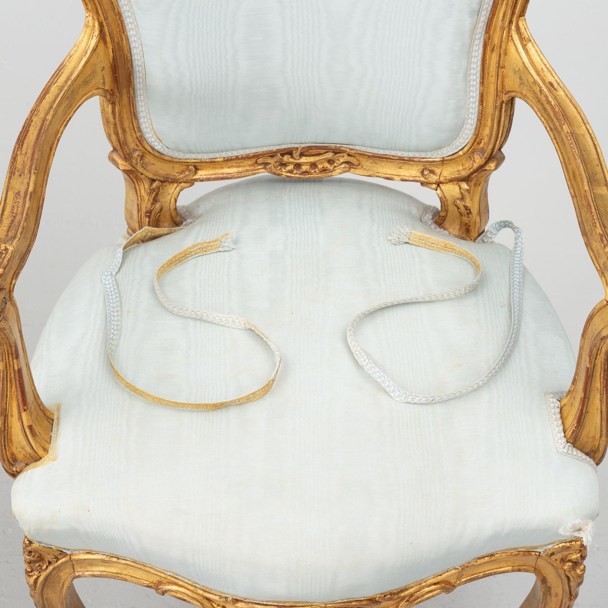 Armchairs, a pair, France, 19th century.