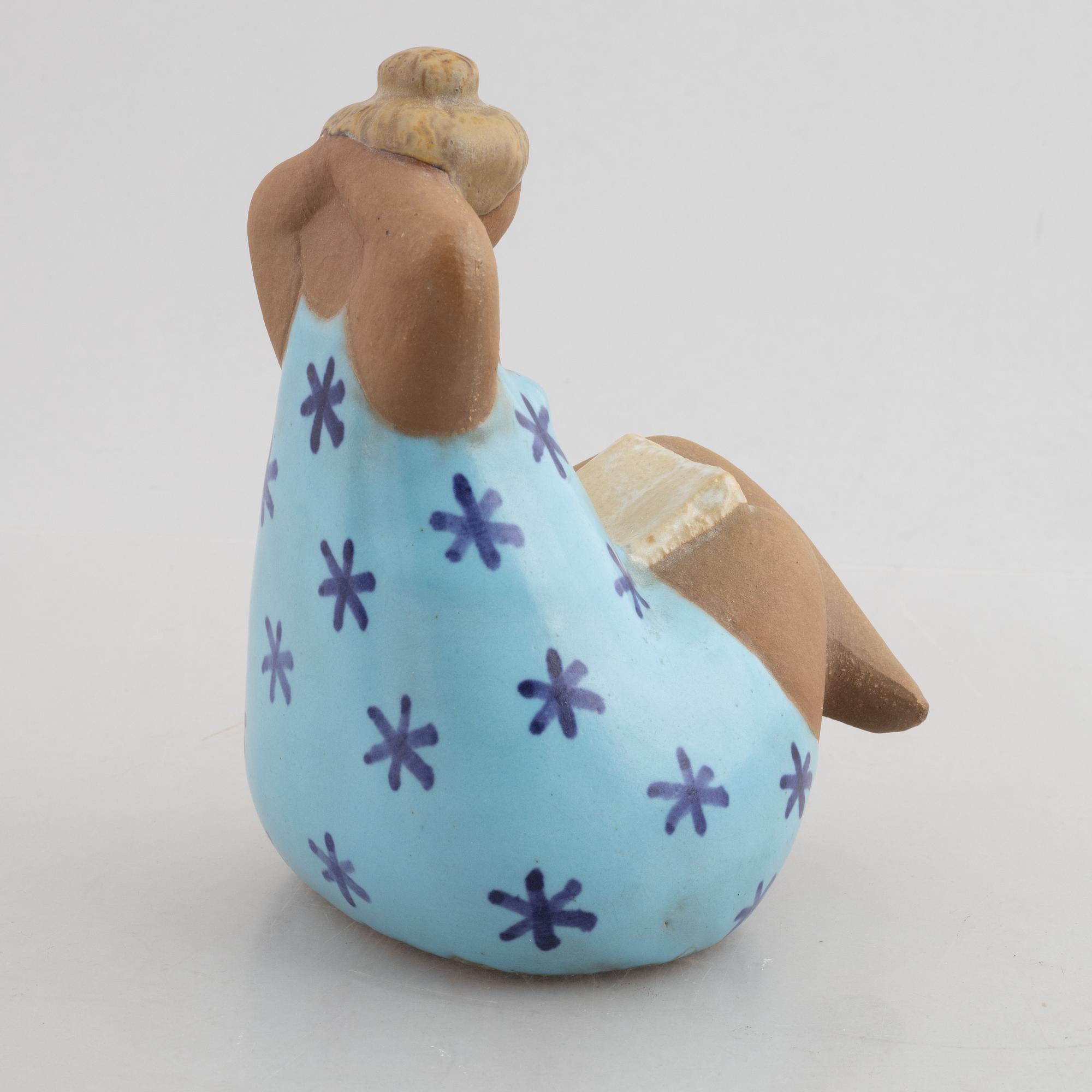 Lisa Larson, figurin, stengods, "Emma", Gustavsberg.