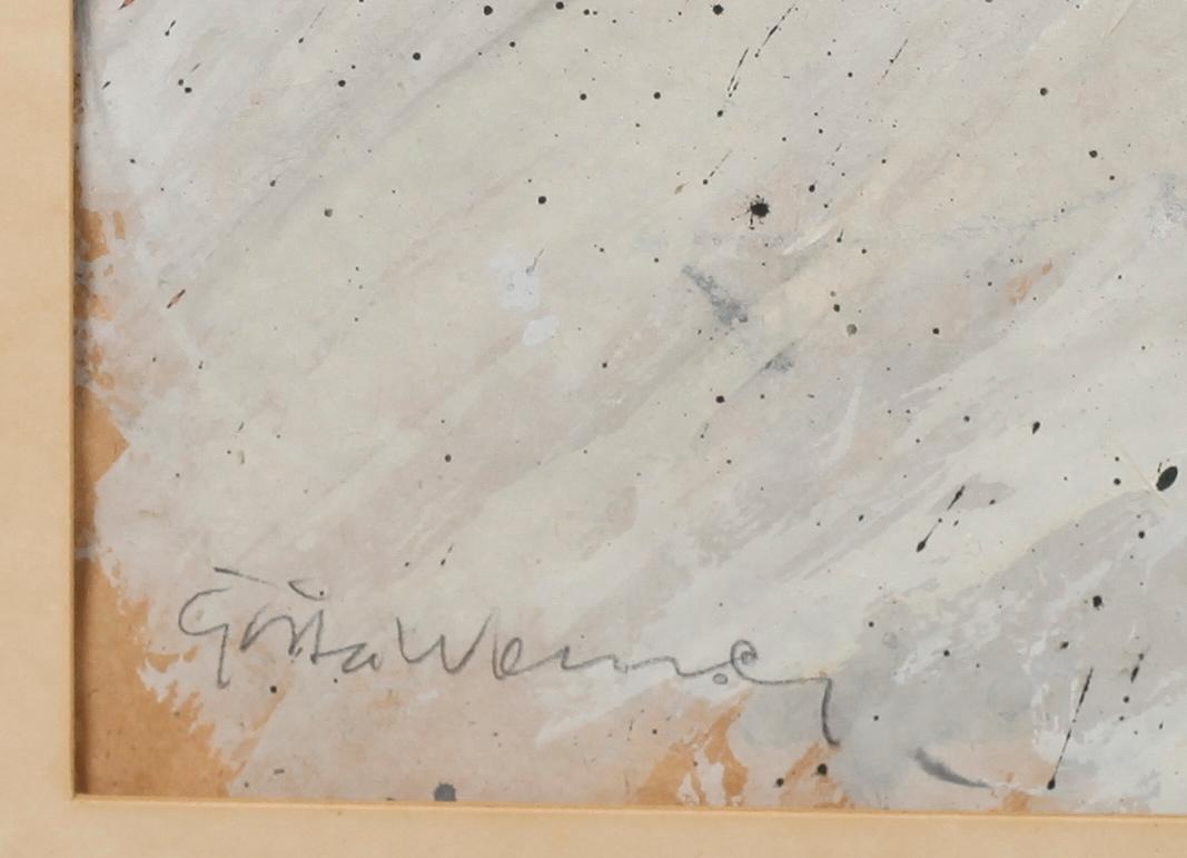 GÖSTA WERNER, gouache, signerad.