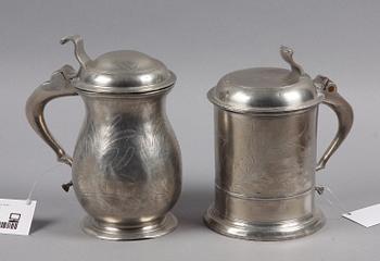 STOP, 2 st, tenn, bl a Sven Ekström, Norrköping, 1800-tal.