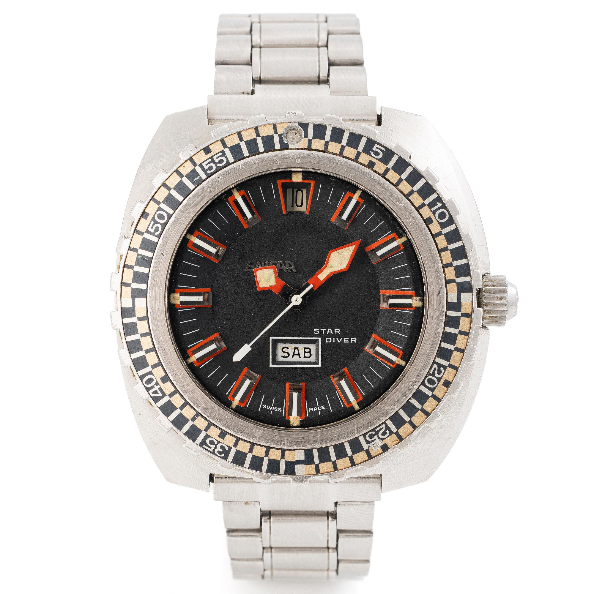Enicar, Sherpa Star Diver, armbandsur, 44 mm.