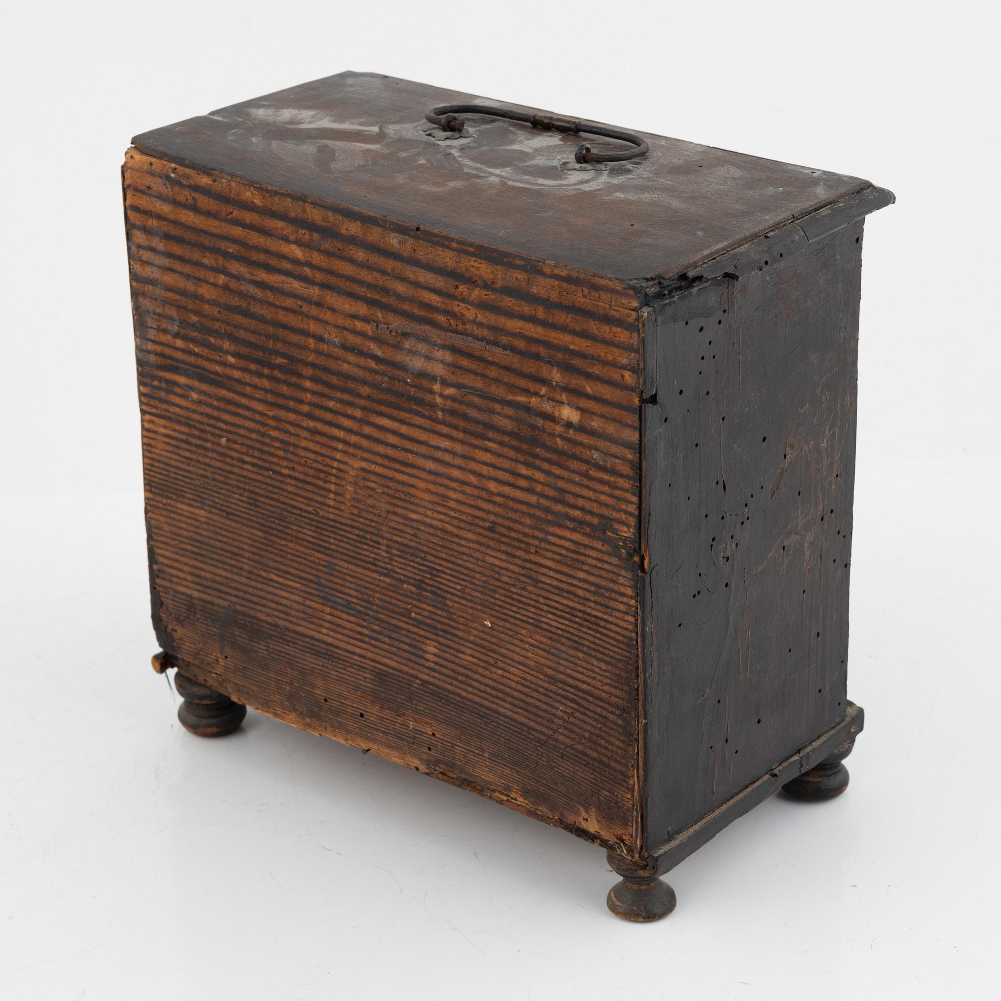 Miniatyrkabinettskåp, Sydtyskland, omkring år 1700, Barock.