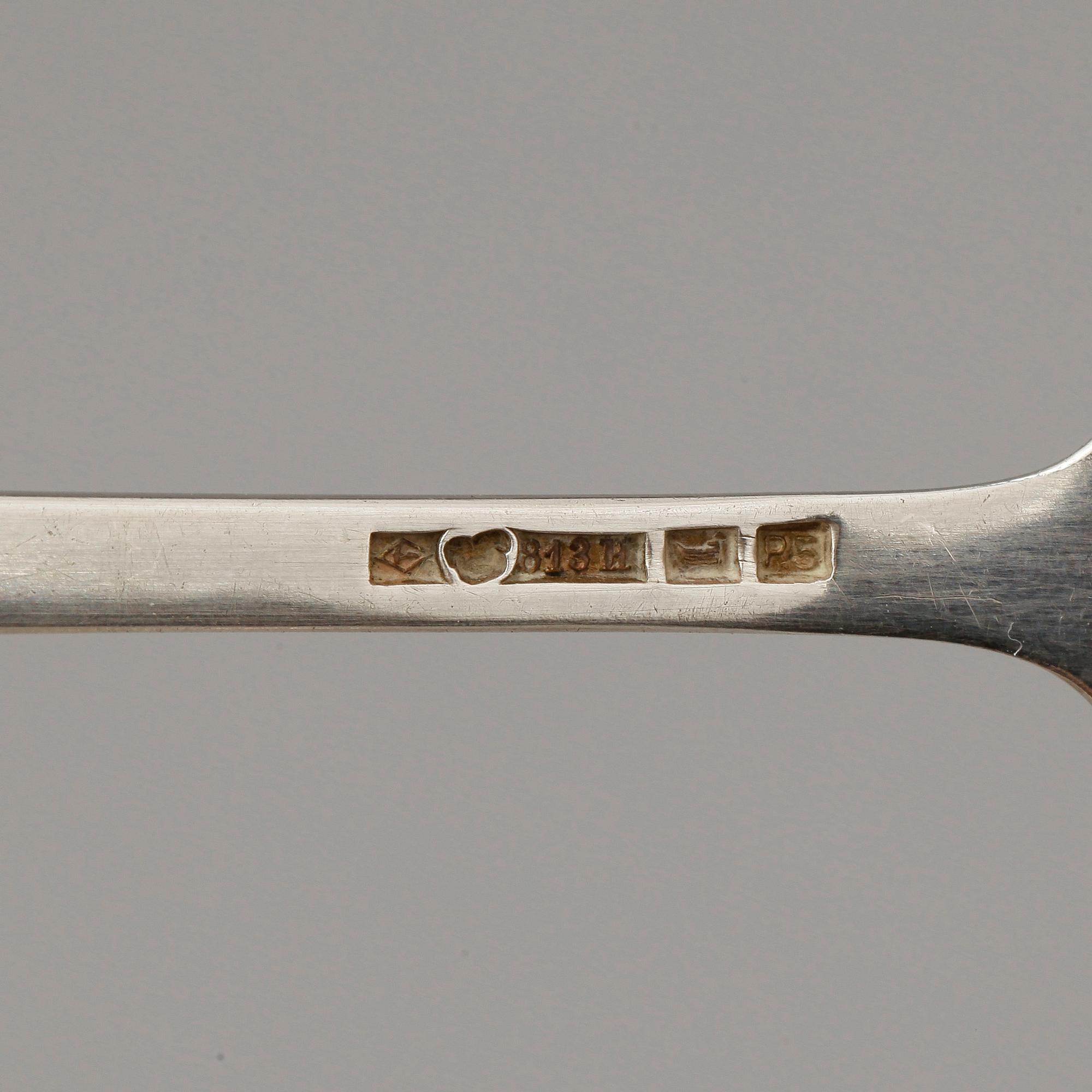 PARTI SILVER, 44 delar. Totalvikt ca 1270g.