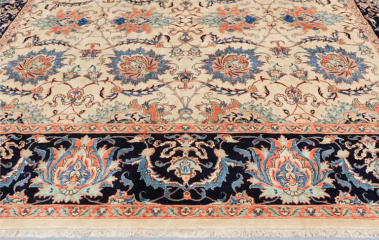 A figural Kashmar carpet, approx. 388 x 304 cm.