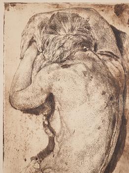 Lotte Laserstein, "Sitzender Rückenakt mit langen Haaren".