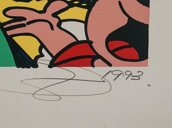 GUDMUNDUR ERRÓ, färgserigrafi, signerad, numrerad 121/150 och daterad- 1993.
