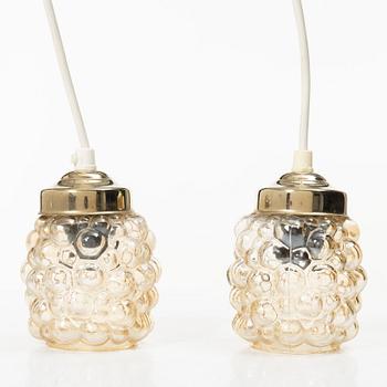 A pair of window lamps, Glashütte Limburg, Germany, second half of the 20th century.