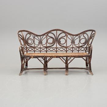 SOFFA, korgarbete, omkring 1900.