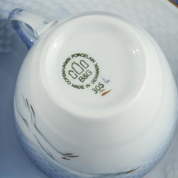 KAFFESERVIS, 29 delar, porslin, "Måsen", Bing & Gröndal, Danmark, 1900-talets andra hälft.