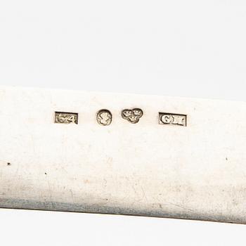 Gustaf Möllenborg, knivar 6 st  silver Stockholm 1837.