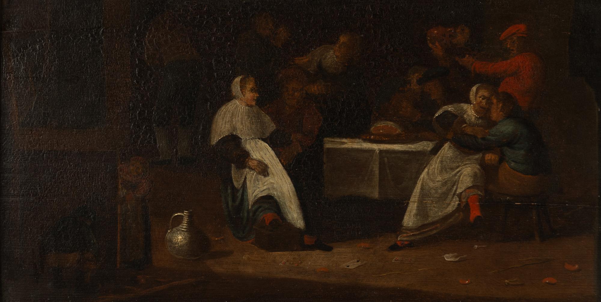 Dutch school, 18th century, Tavern scene.