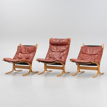 Ingmar Relling, three 'Siesta' easy chairs, Westnofa, designed 1965.