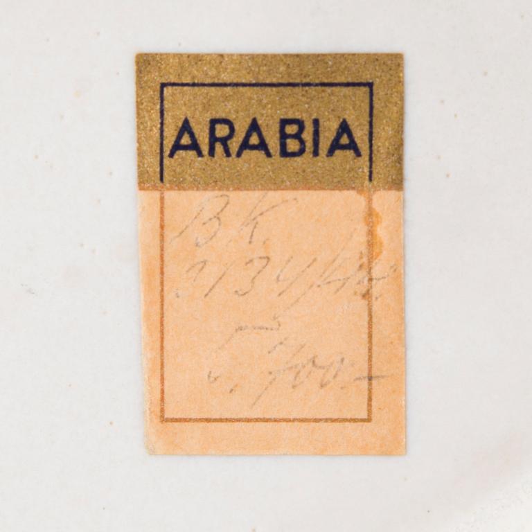 BIRGER KAIPIAINEN, SKÅLFAT, stengods, signerat BK, stämplat Arabia Made in Finland.