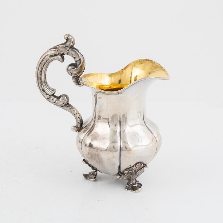 A Swedish Silver Creamer, mark of Fredrik & Wilhelm Zethelius, Stockholm 1842.