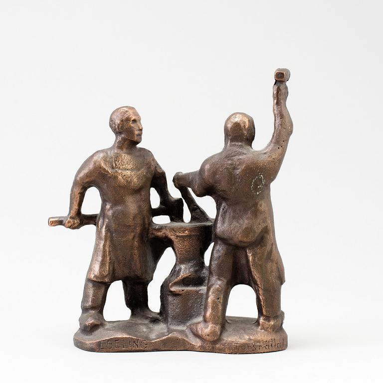 ALLAN EBELING, skulptur, brons, signerad Ebeling, Torshälla.