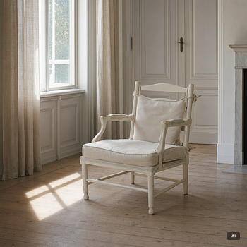 Armchair, Gustavian style, Gripsholm model, late 20th century.