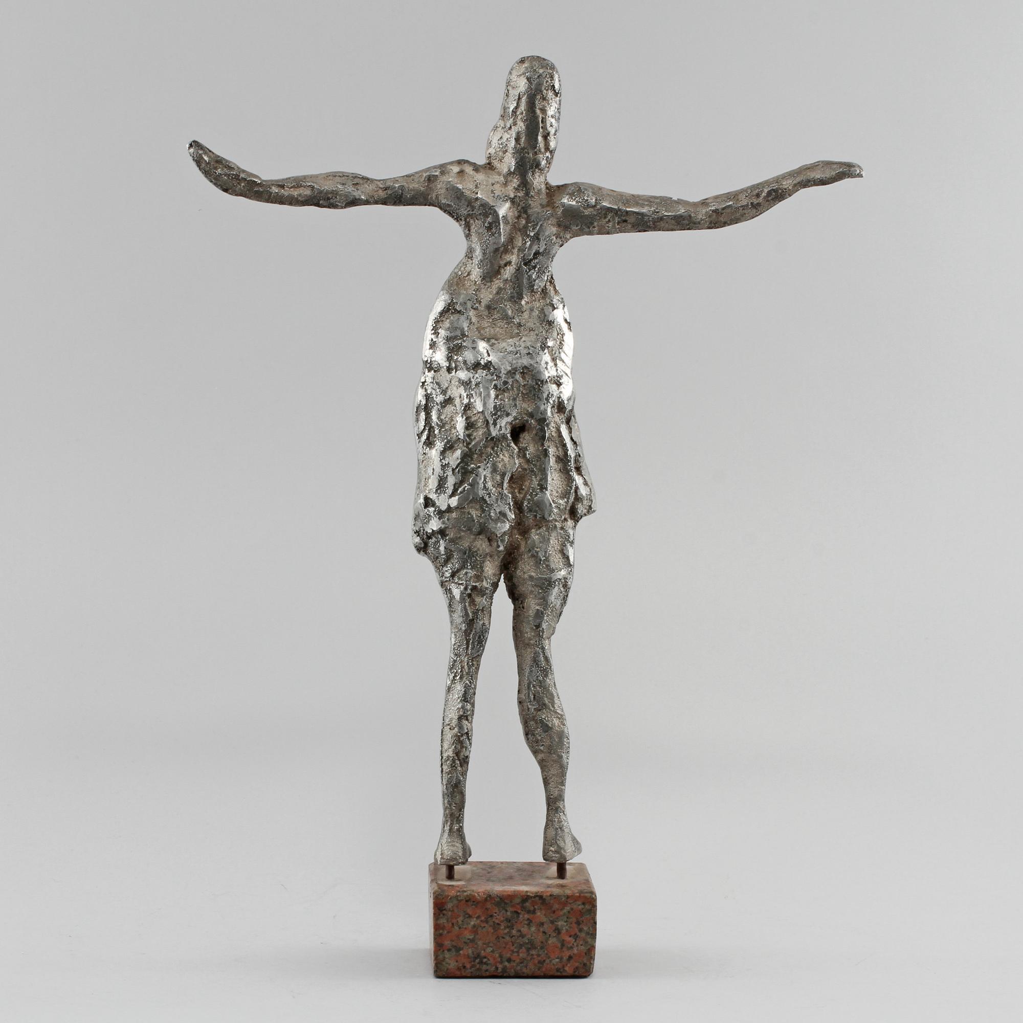 SKULPTUR, vitmetall, 1900-talets andra hälft.