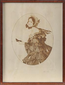 Louis Sparre · LOUIS SPARRE, etsning, signerad, numrerad 36/100, daterad 1916 i plåten.