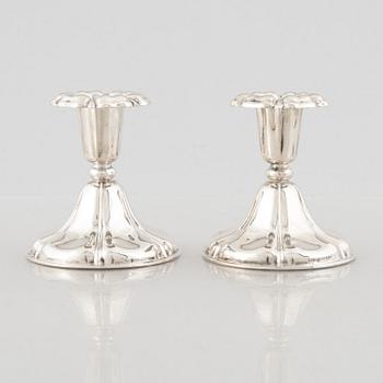 Miettinen & Nurmi, candlesticks, a pair, silver, Turku 1958.
