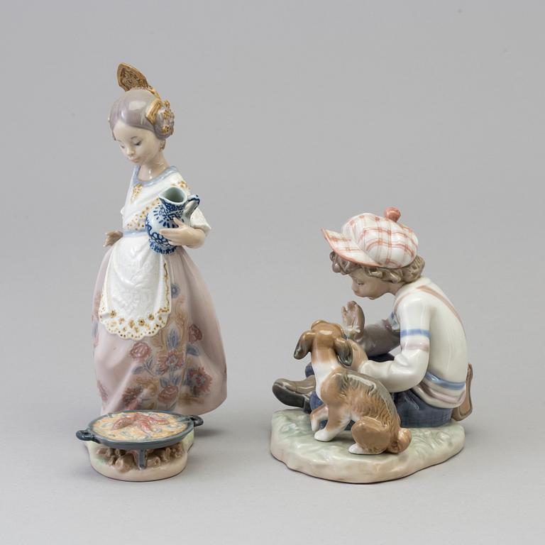 FIGURINER, två stycken, porslin. Lladro, Spanien, 1980-tal.