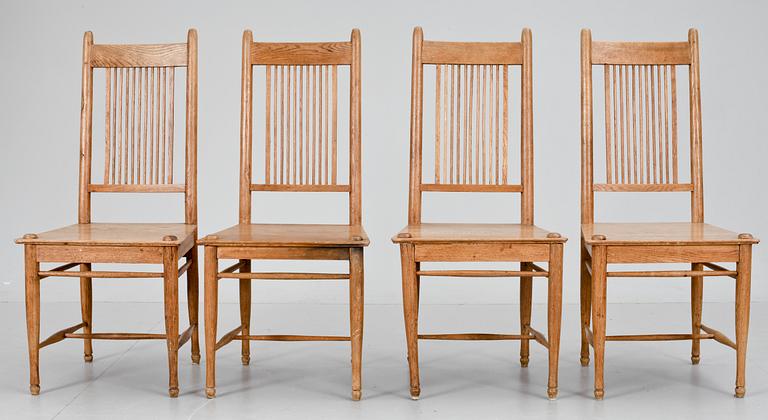 STOLAR, 4 st, design Carl Westman. Av samma typ som "Arbetarmöbeln", formgiven 1899.