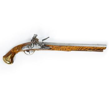 Flintlåspistol, svensk, Låset märkt Örebro.