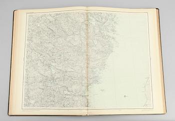 TOPOGRAFISK KARTA samt KARTBOK, 1890 respektive tidigt 1900-tal.