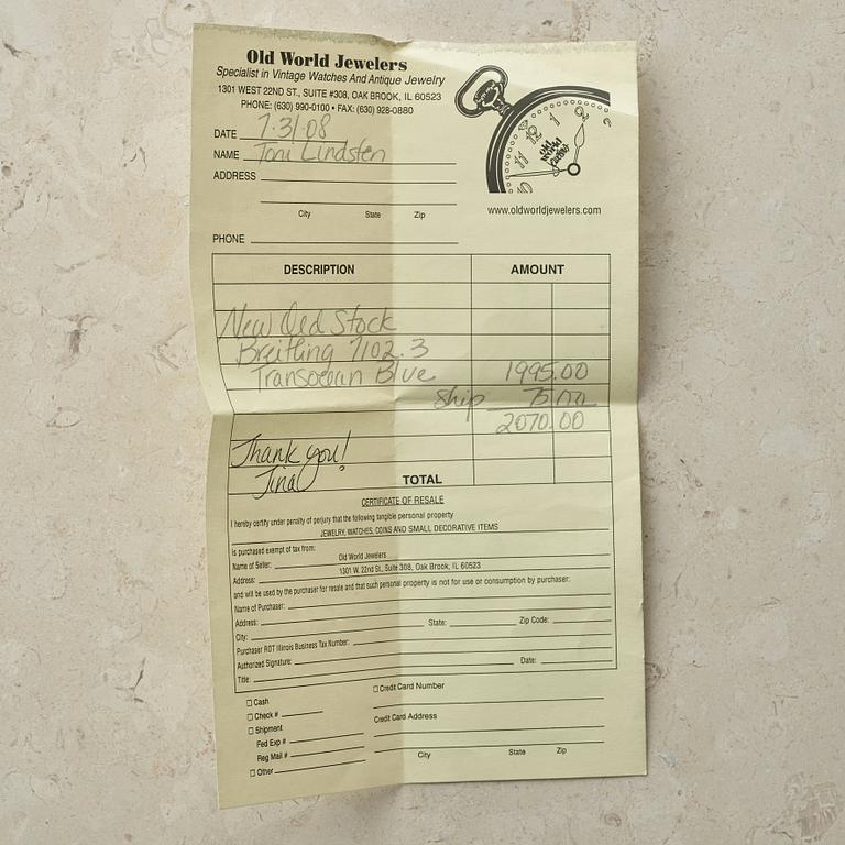 BREITLING, Geneve, TransOcean, chronograph, wristwatch, 42,5 mm,